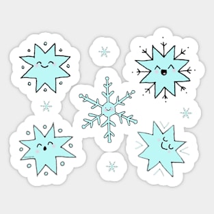 Falling snowflakes Sticker